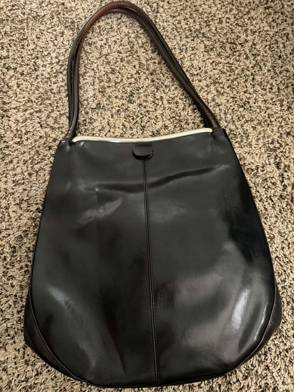 VINTAGE Hobo International Leather Shoulder Bag Black
w/dust bag